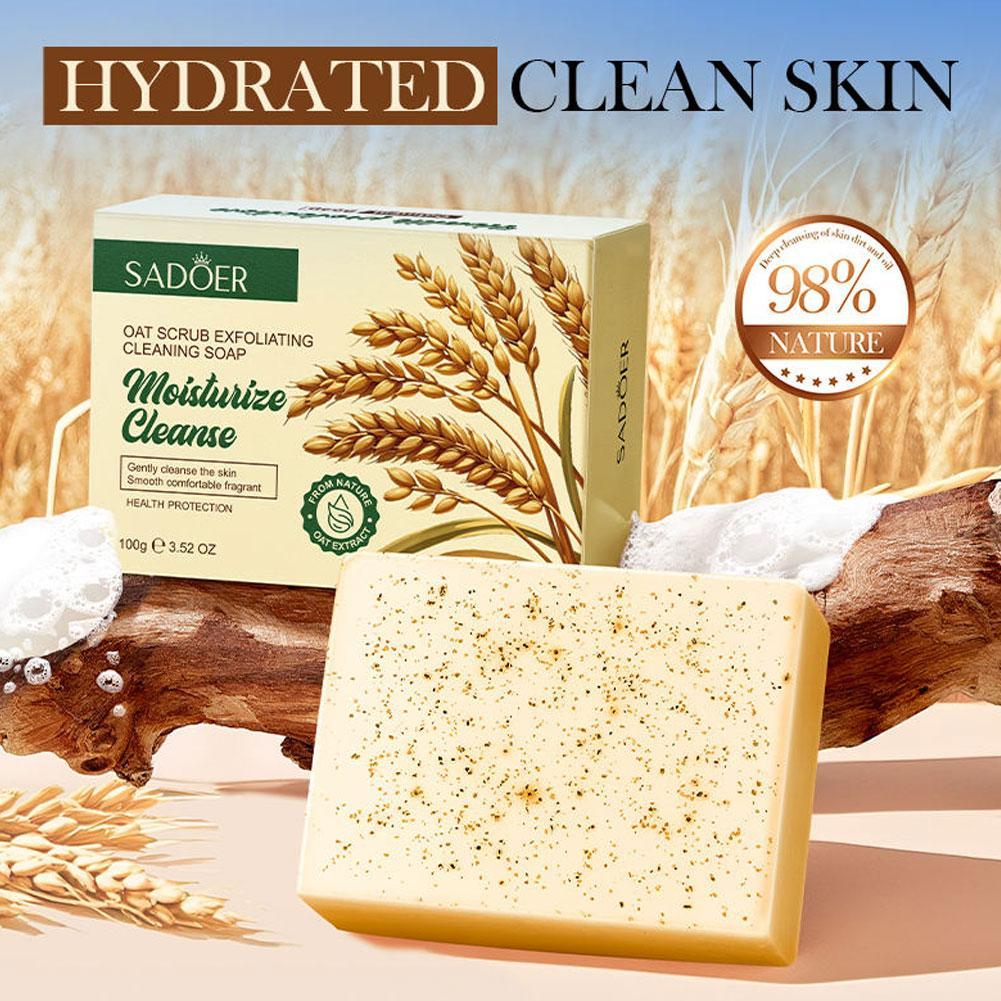 Skincare Oat - Oat Scrub Exfoliating Cleaning Soap Gentle