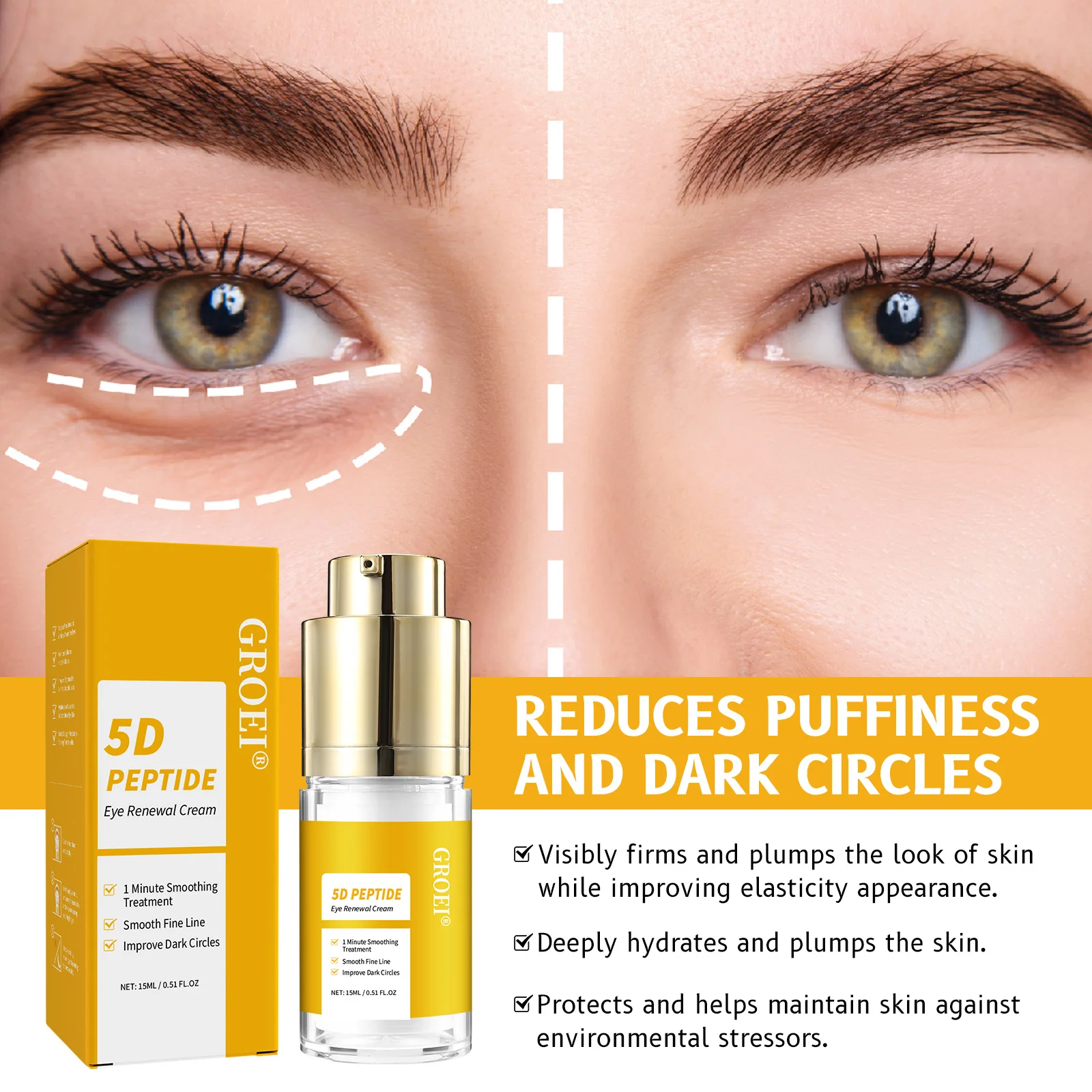 Eye Cream Peptide - Dark Circle & Puffiness Solution: 5D